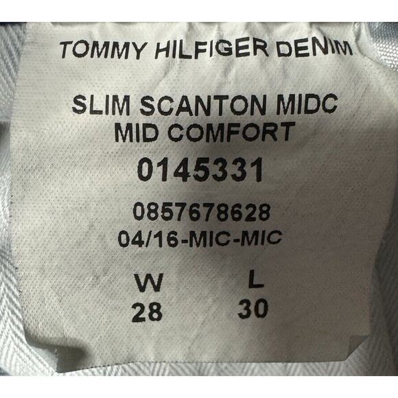 Tommy Hilfiger Men's Slim Scanton Tapered Leg Blue Denim Jeans - Size 28x29 - Picture 11 of 11